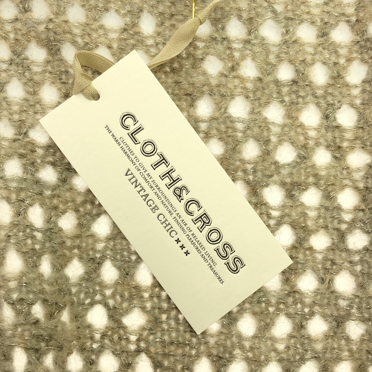 Cloth & Cross / Cross & Cross | Openwork Lamé Loose Cardigan | F | Women's