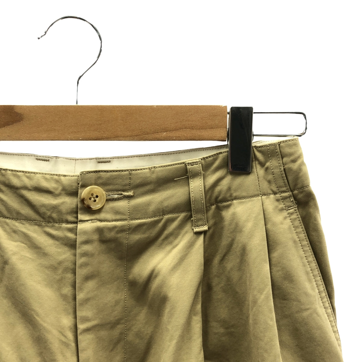 AURALEE | WASHED FINX LIGHT CHINO TUCK WIDE PANTS | 1 | Women's