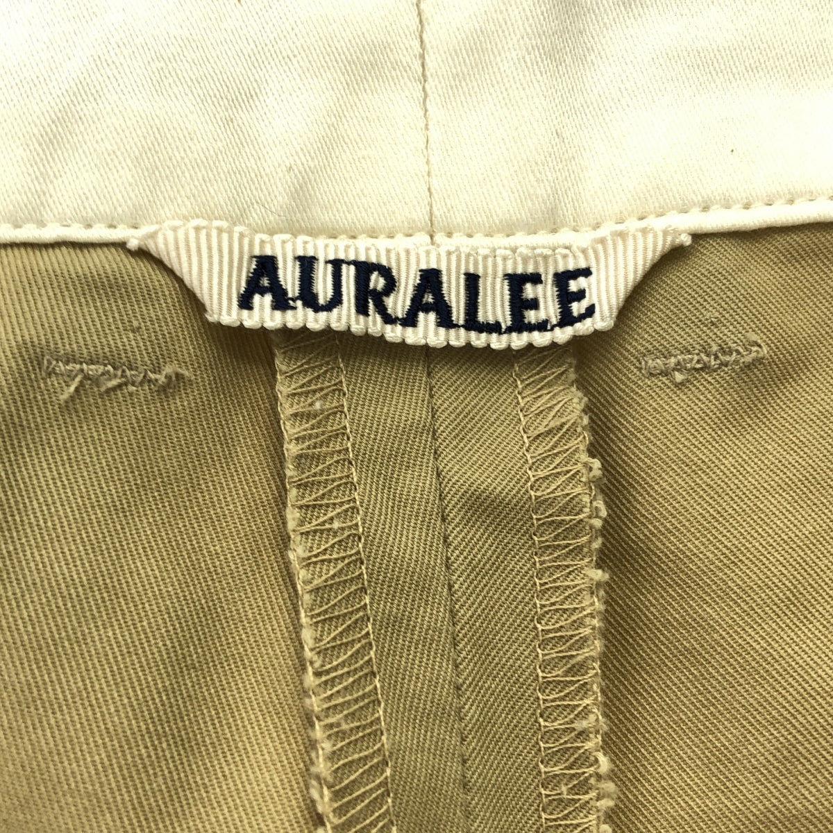 AURALEE | WASHED FINX LIGHT CHINO TUCK WIDE PANTS | 1 | Women's
