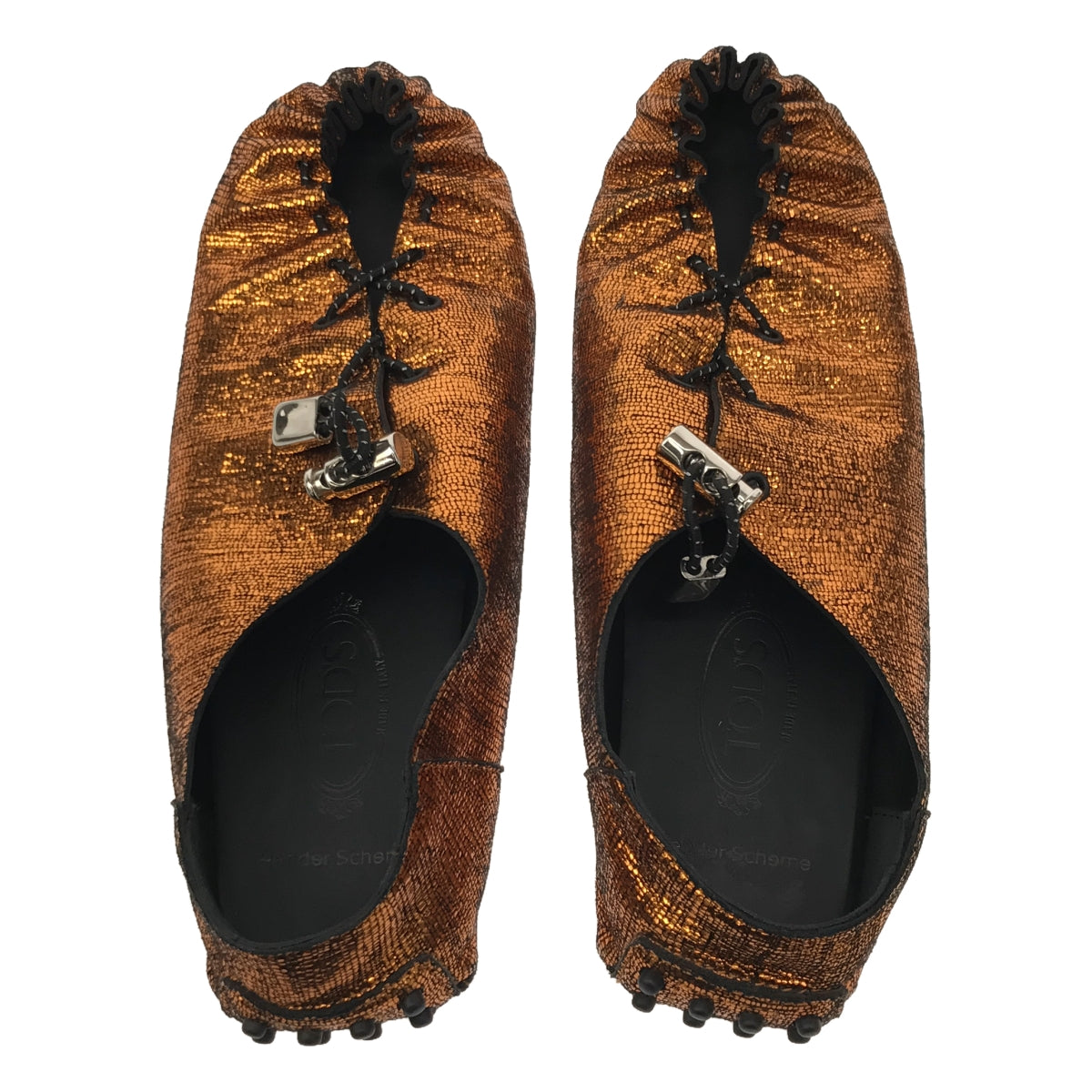 TOD'S / 토즈 | × hender scheme 레이스 업 곤미니 플랫 슈즈 | 35 1/2 | 여성