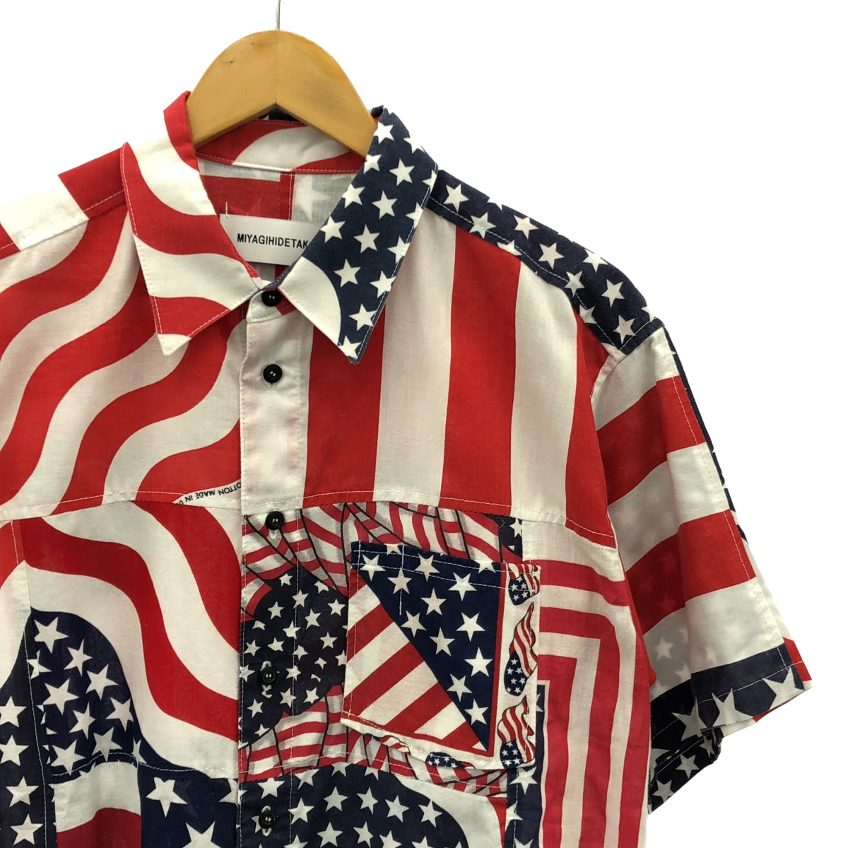 MIYAGIHIDETAKA / 미야기히데타카 | 2022SS | NATIVE SHORT SLEEVE SHIRT 네이티브 셔츠 성조기 | 1 | 멀티 컬러 | 남성