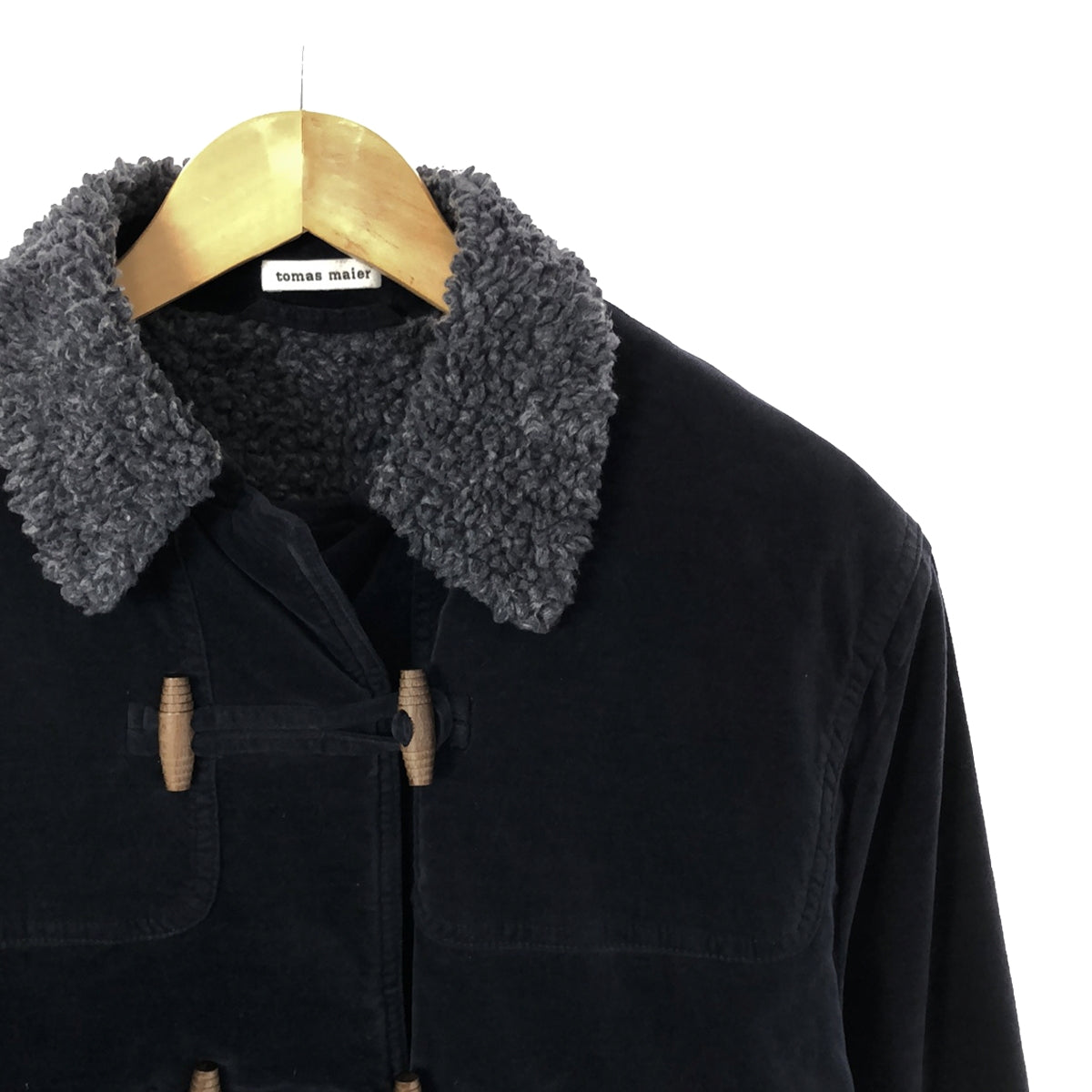 托馬斯·邁爾 / 托馬斯·邁爾 |棉質天鵝絨羊毛粗呢大衣 | 2 |海軍 |女性的