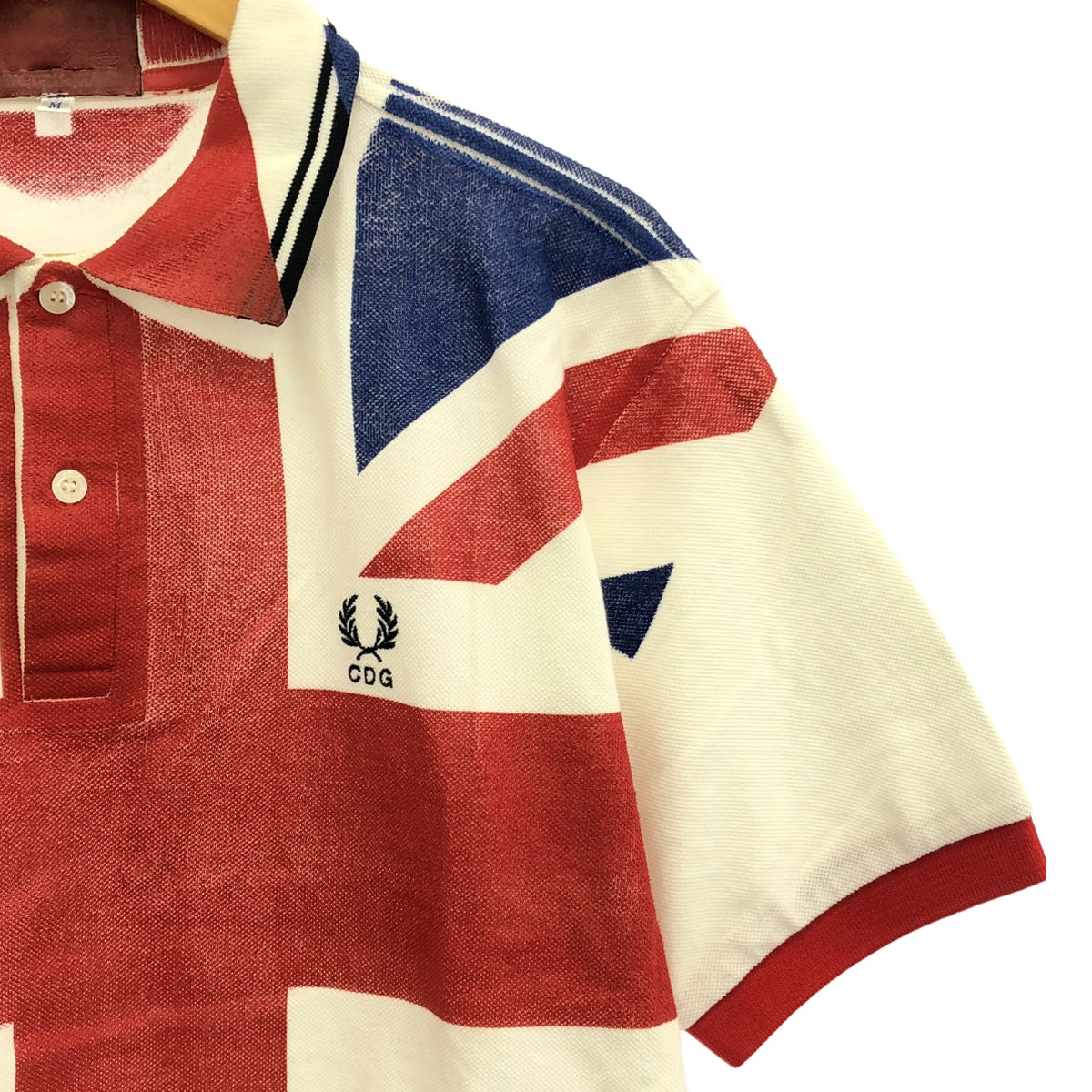 COMME des GARCONS SHIRT | ×FRED PERRY Isetan exclusive Union Jack painted pique polo shirt | M | Men's