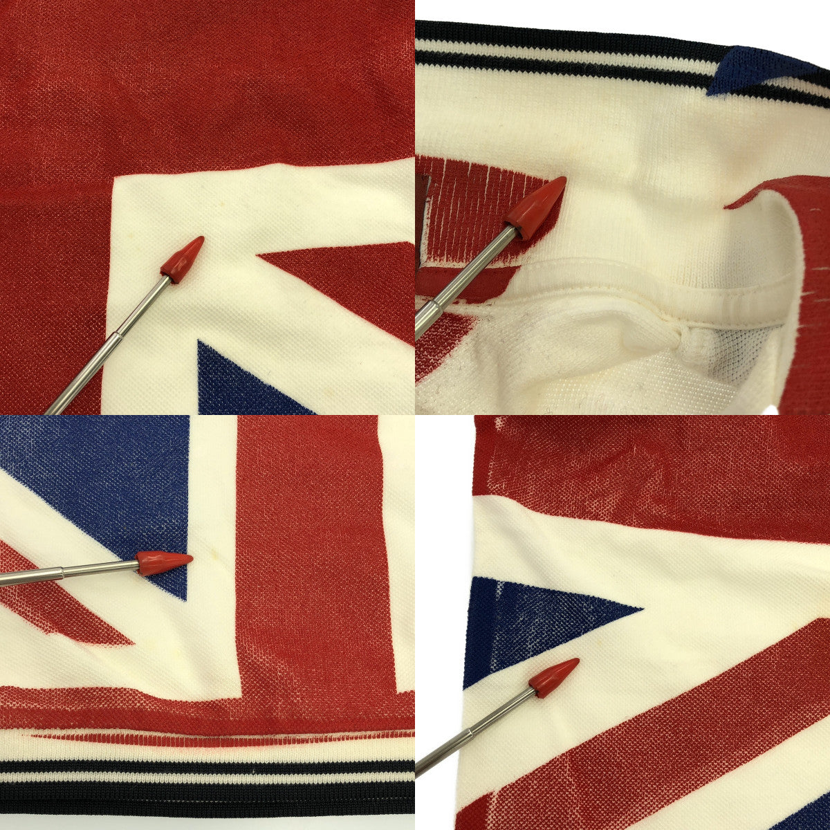 COMME des GARCONS SHIRT | ×FRED PERRY Isetan exclusive Union Jack painted pique polo shirt | M | Men's