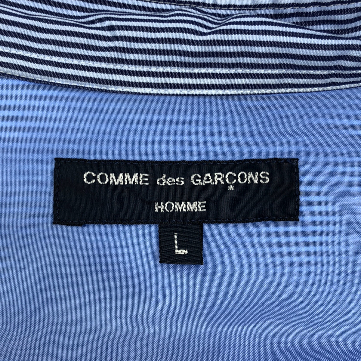 COMME des GARCONS HOMME | 2008AW | Crazy Pattern Striped Cotton Shirt | L | Men's