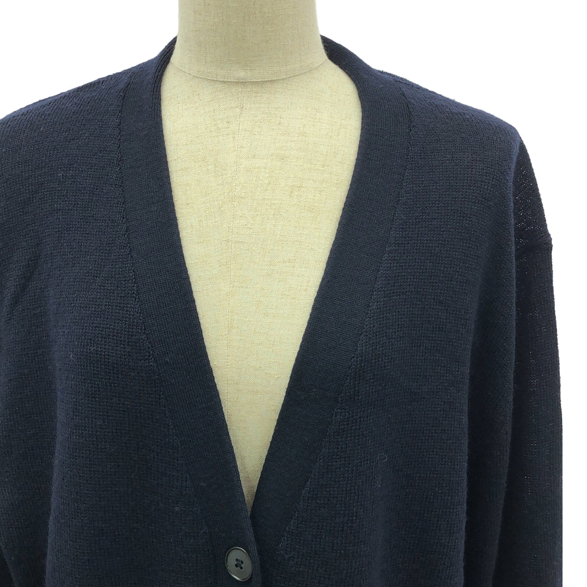 JIL SANDER+ / ジルサンダープラス | ウールニット ロング カーディガン | 34 | ネイビー | レディース