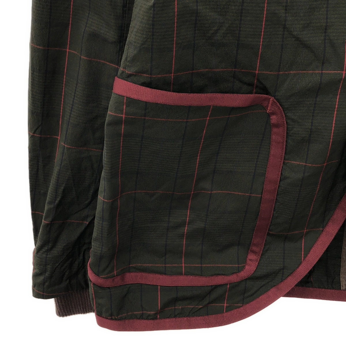 sacai / Sacai | Polyester silk piping design jacket / Re-layered single-breasted jacket with chin strap | 2 | Men's