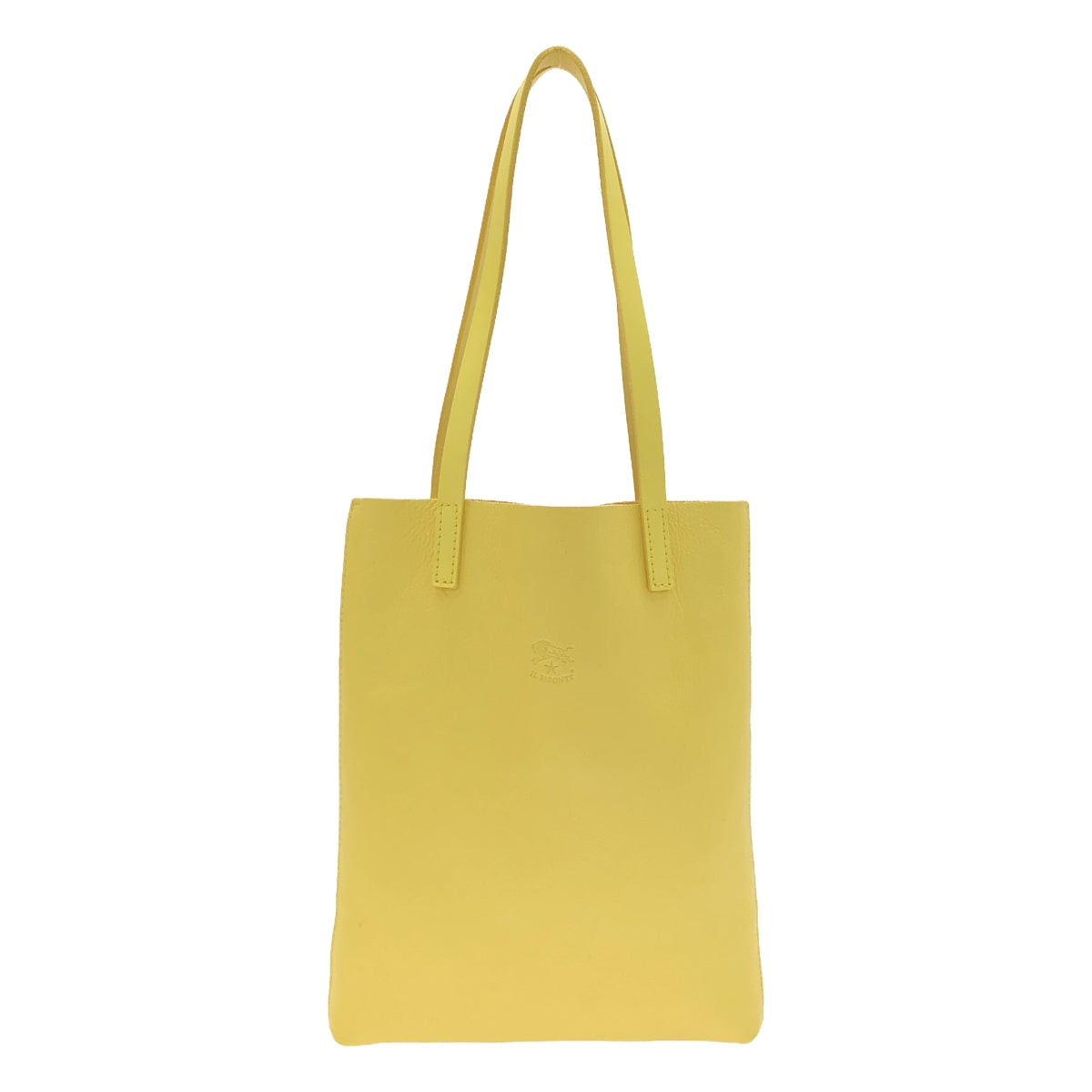 【美品】 IL BISONTE / イルビゾンテ | レザー トートバッグ | イエロー | レディース