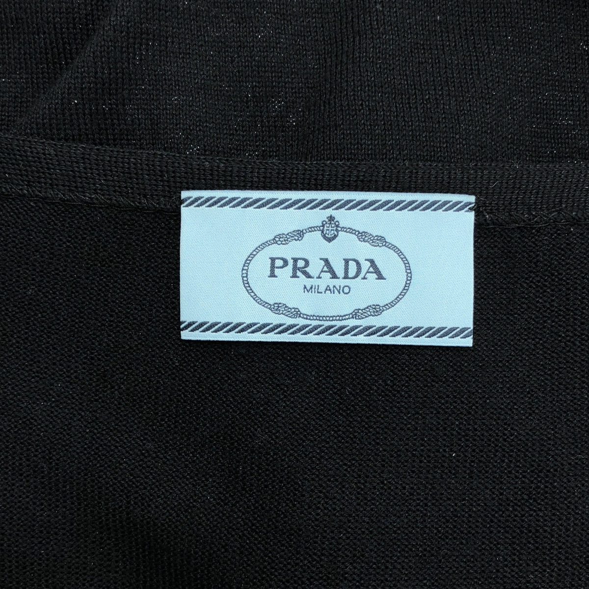 PRADA | 羊毛絲質緞帶針織開襟衫 | 40碼 | 女款