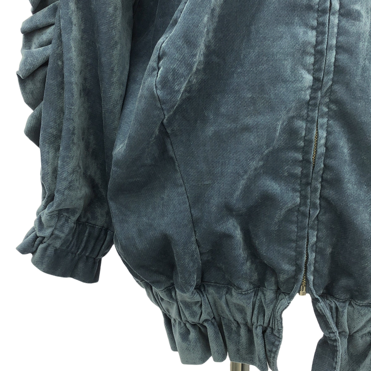 HOUGA | Velour ruffled sleeve zip-up blouson | F | Women's