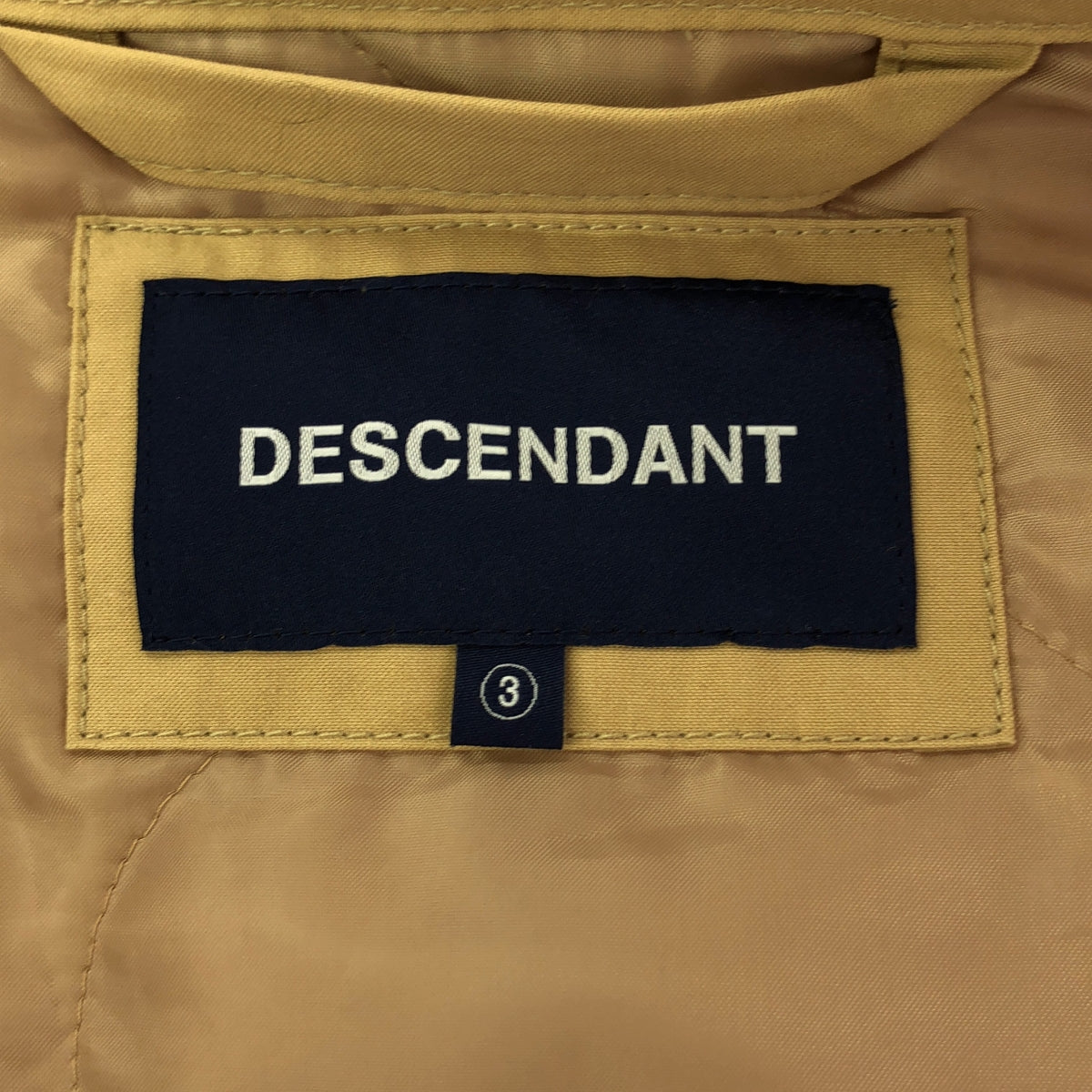 DESCENDANT | CORDURA / CRICKET WEATHER JACKET / Mods coat jacket / Fully quilted lining | 3 | Beige | Men's