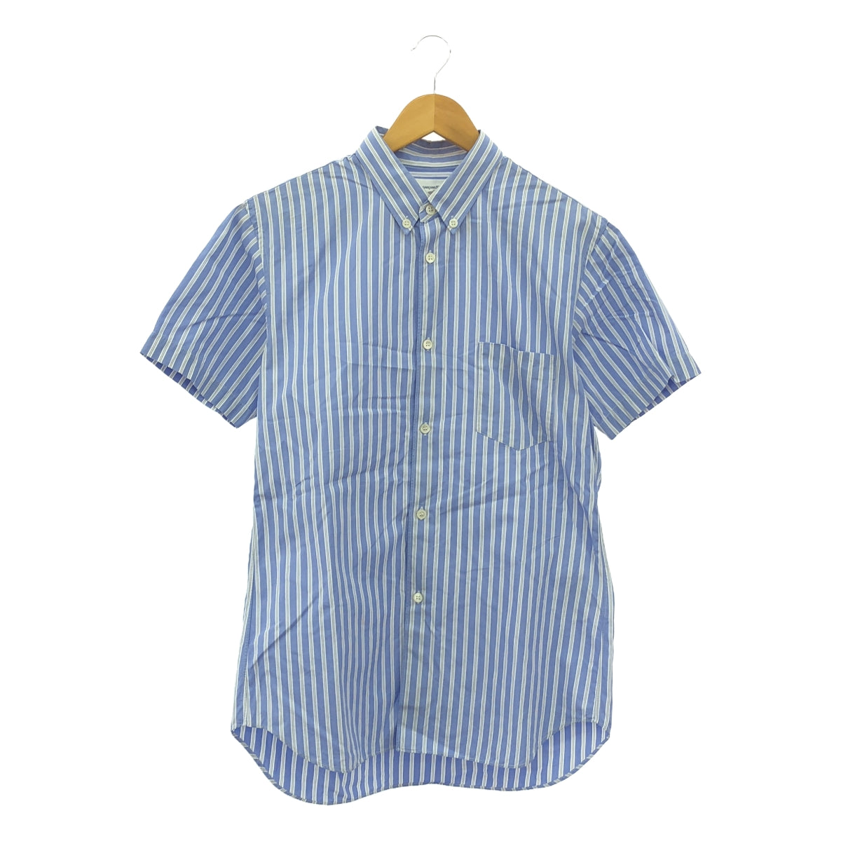 COMME des GARCONS SHIRT / コムデギャルソンシャツ | コットン ストライプ 半袖シャツ | L | ブルー | メンズ