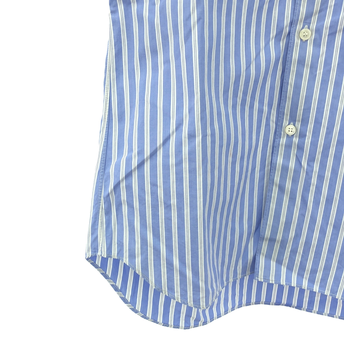 COMME des GARCONS SHIRT / コムデギャルソンシャツ | コットン ストライプ 半袖シャツ | L | ブルー | メンズ