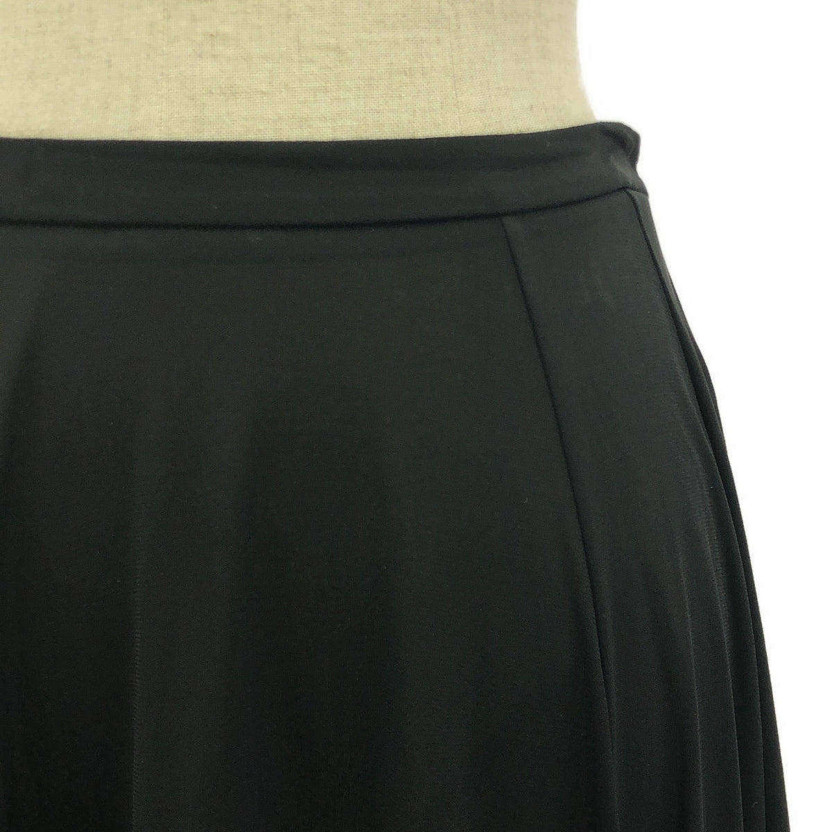 【美品】 JIL SANDER / ジルサンダー | レーヨン ワイドシルエット バックジップ シアー プリーツ スカート | 32 | ブラック | レディース