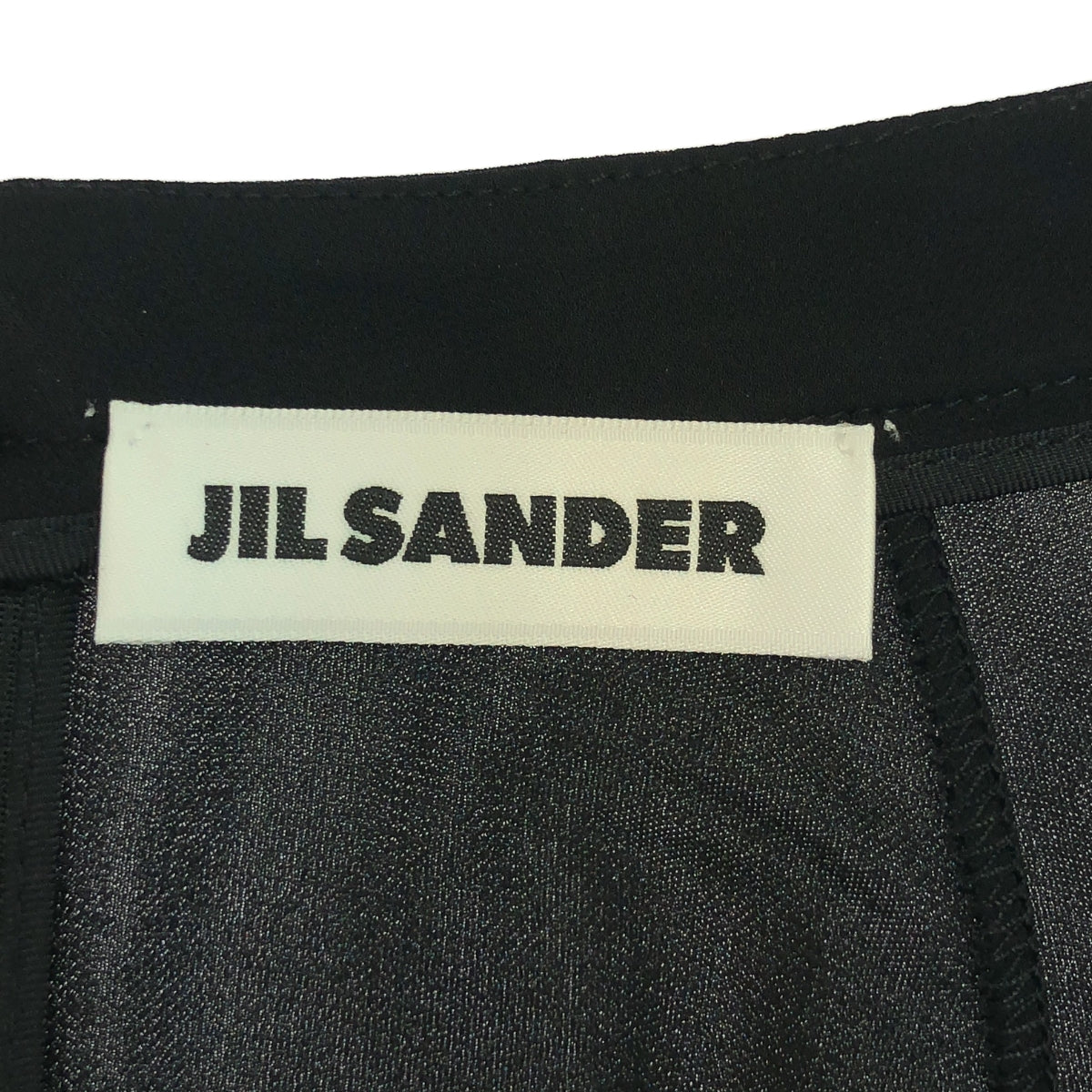 【美品】 JIL SANDER / ジルサンダー | レーヨン ワイドシルエット バックジップ シアー プリーツ スカート | 32 | ブラック | レディース
