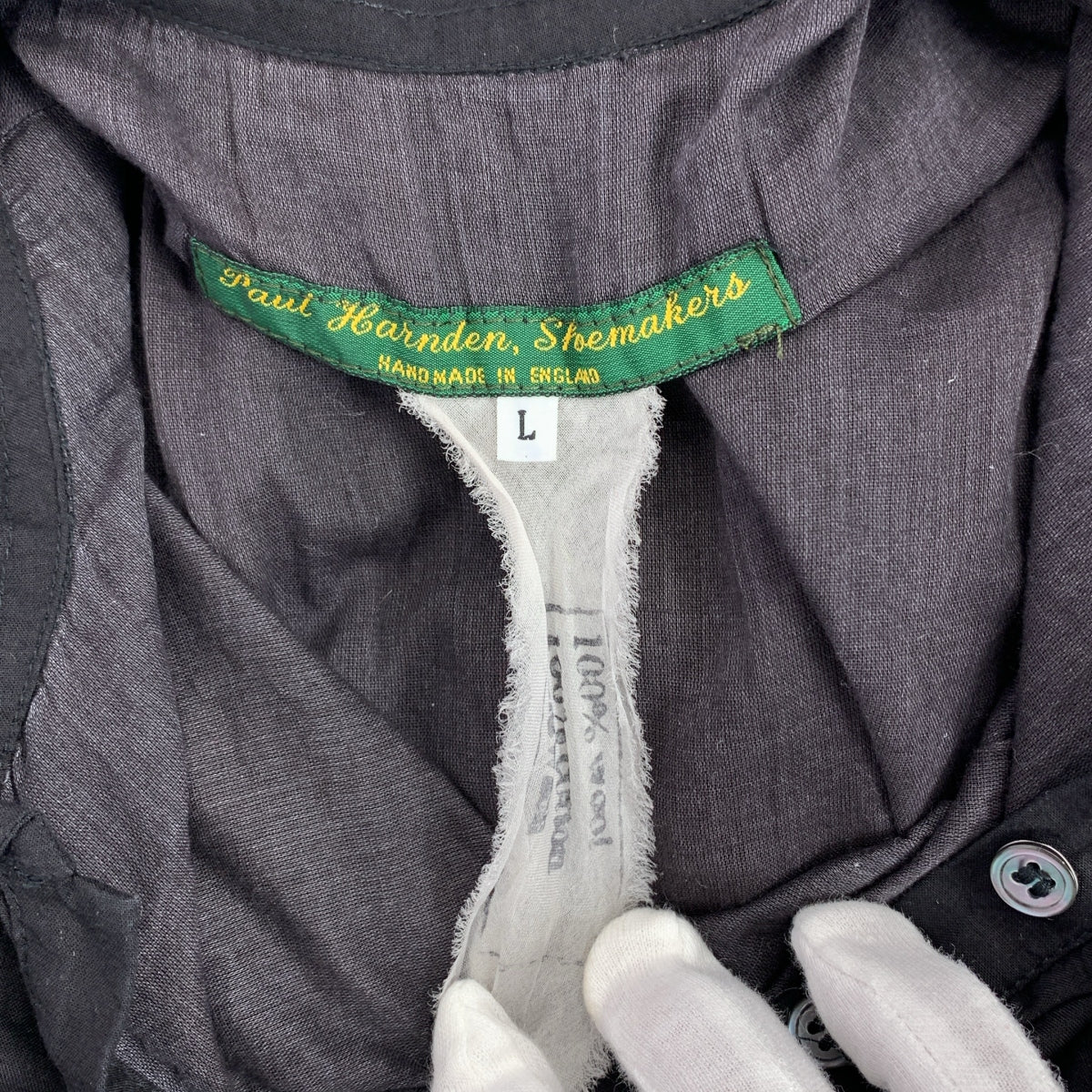 【미품】 Paul Harnden / 폴 하덴 | tweed dress / 다른 소재 전환 트위드 셔츠 원피스 / 총 안감 | L | black / gray | 여성