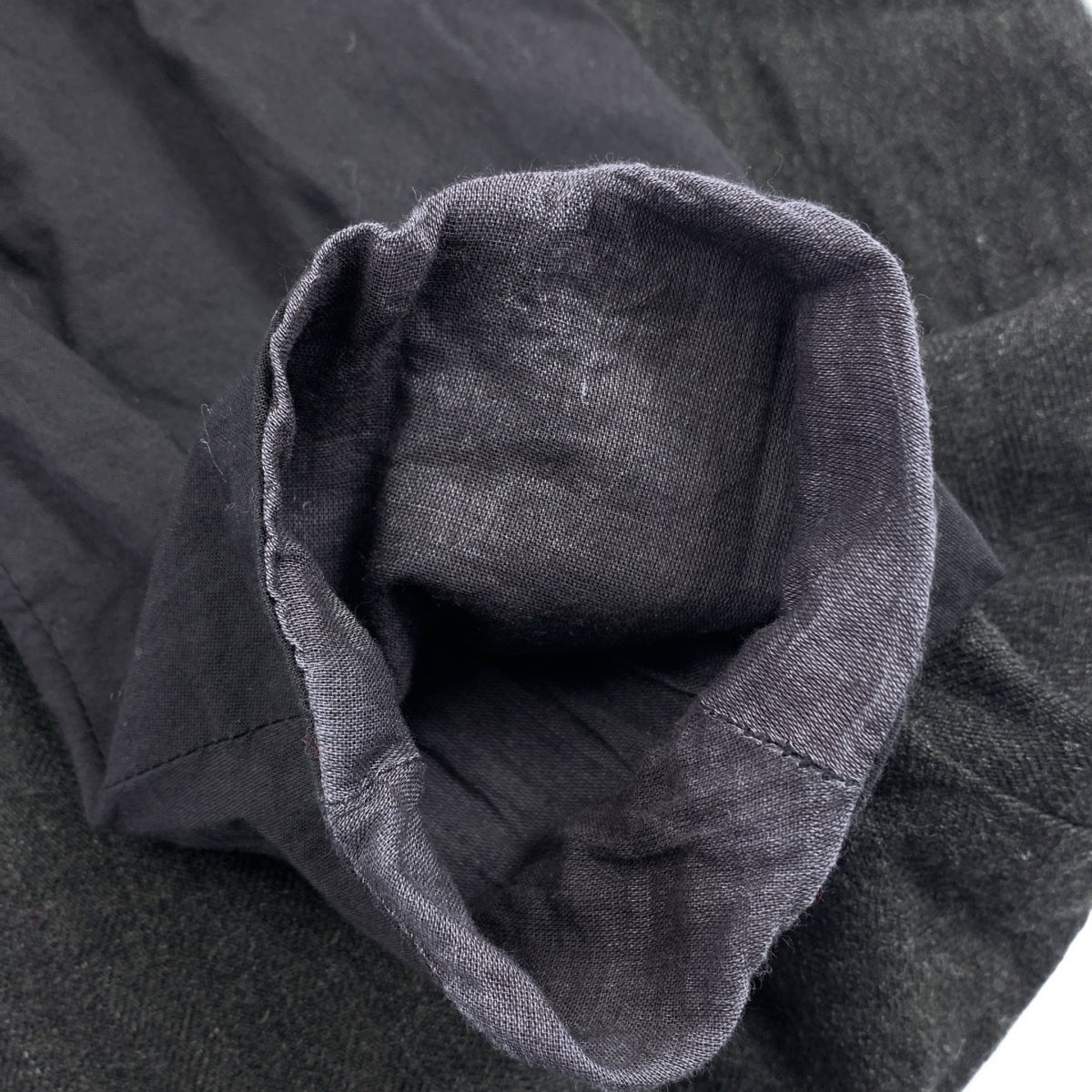 【미품】 Paul Harnden / 폴 하덴 | tweed dress / 다른 소재 전환 트위드 셔츠 원피스 / 총 안감 | L | black / gray | 여성