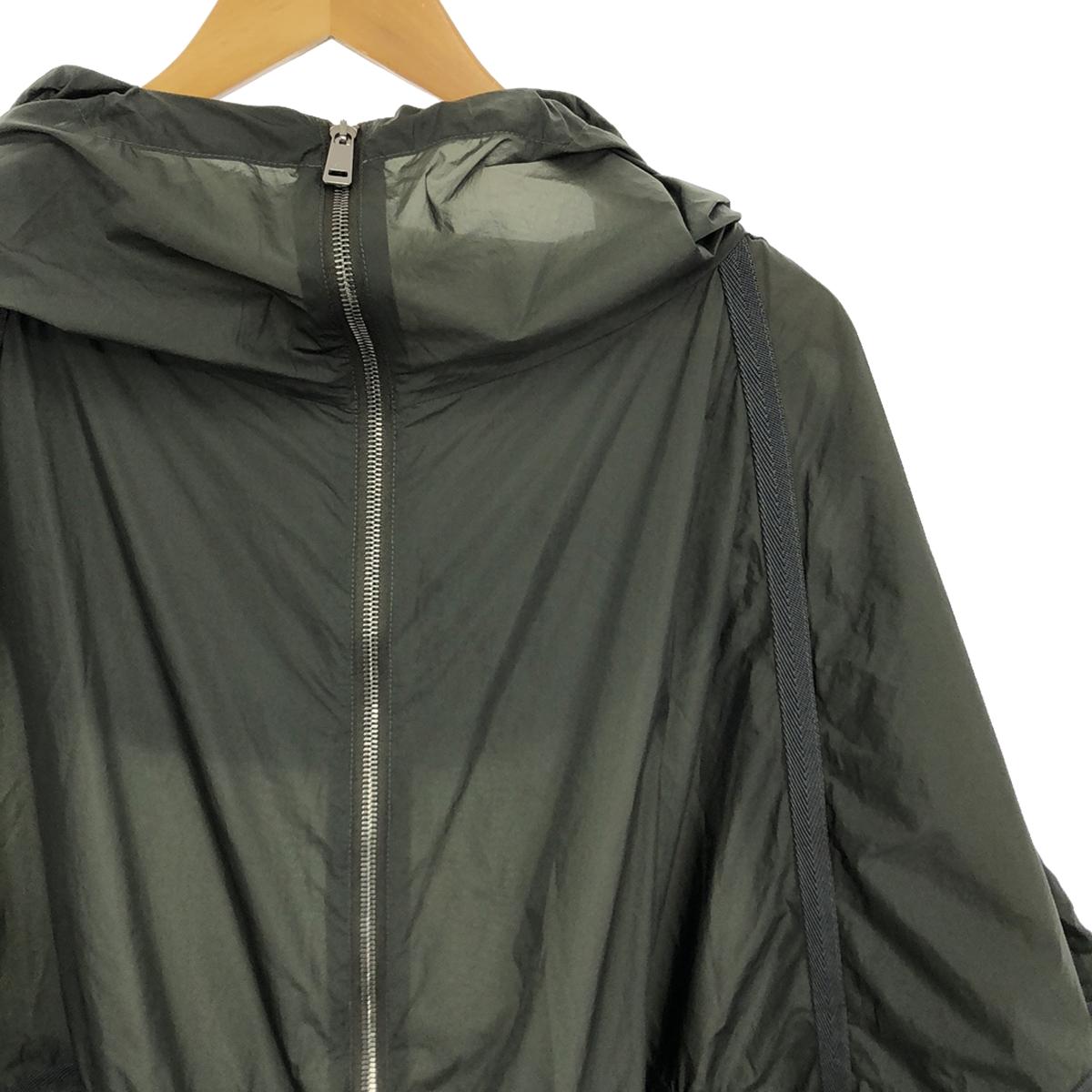 【미품】 JIL SANDER / 질 썬더 | 2018SS | 나일론 테이프 전환 오버 사이즈 후드 재킷 | 44 | 그린 시스템 | 남성