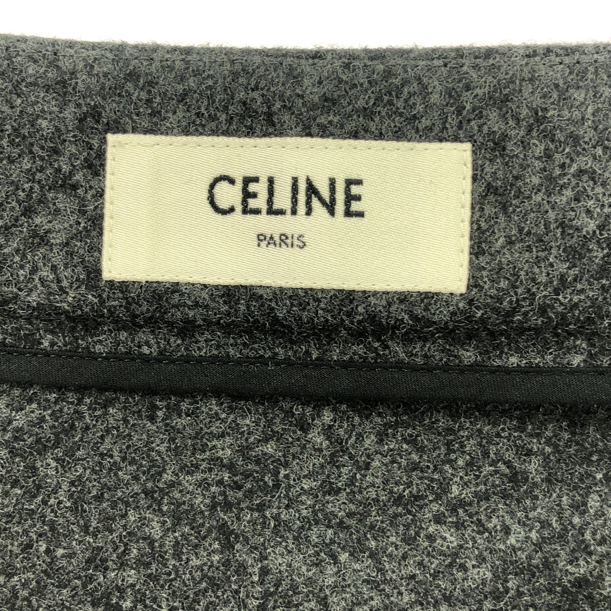 【美品】  CELINE / セリーヌ | by Hedi Slimane / ウール ラップ スカート | 36 | グレー | レディース