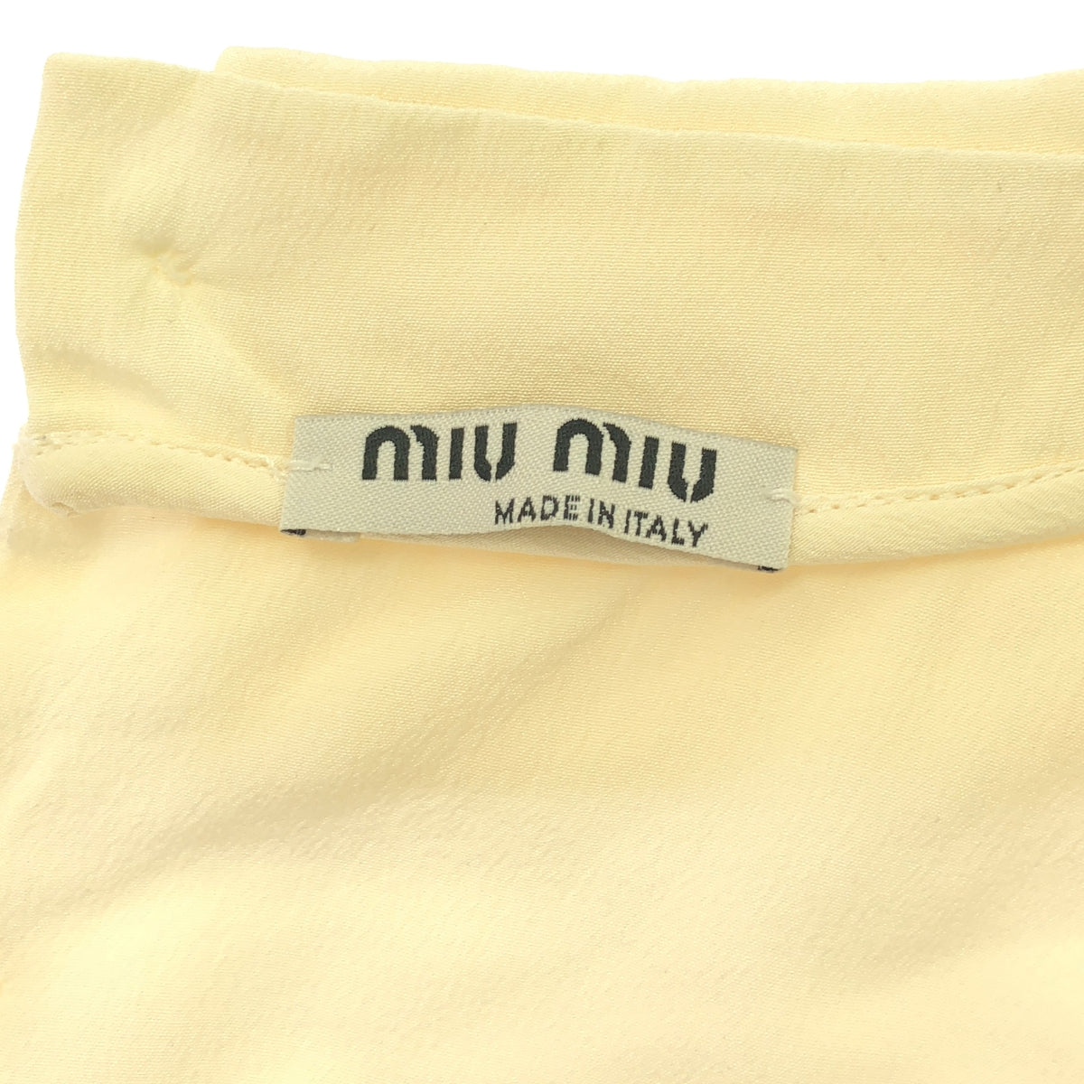 miu miu / 뮤뮤 | 라운드 컬러 프릴 블라우스 | 38 | 아이보리 | 여성