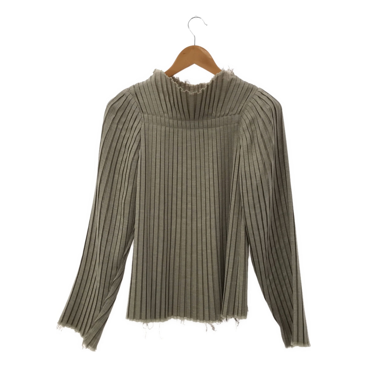 點 |褶皺剪裁襯衫 |米色 |女性的