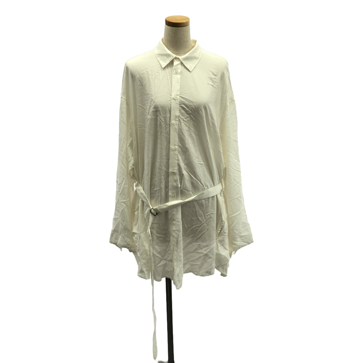 【美品】 01u10 / ゼロイチユーイチゼロ | 円環 レーヨン シャツ | F | ホワイト | レディース