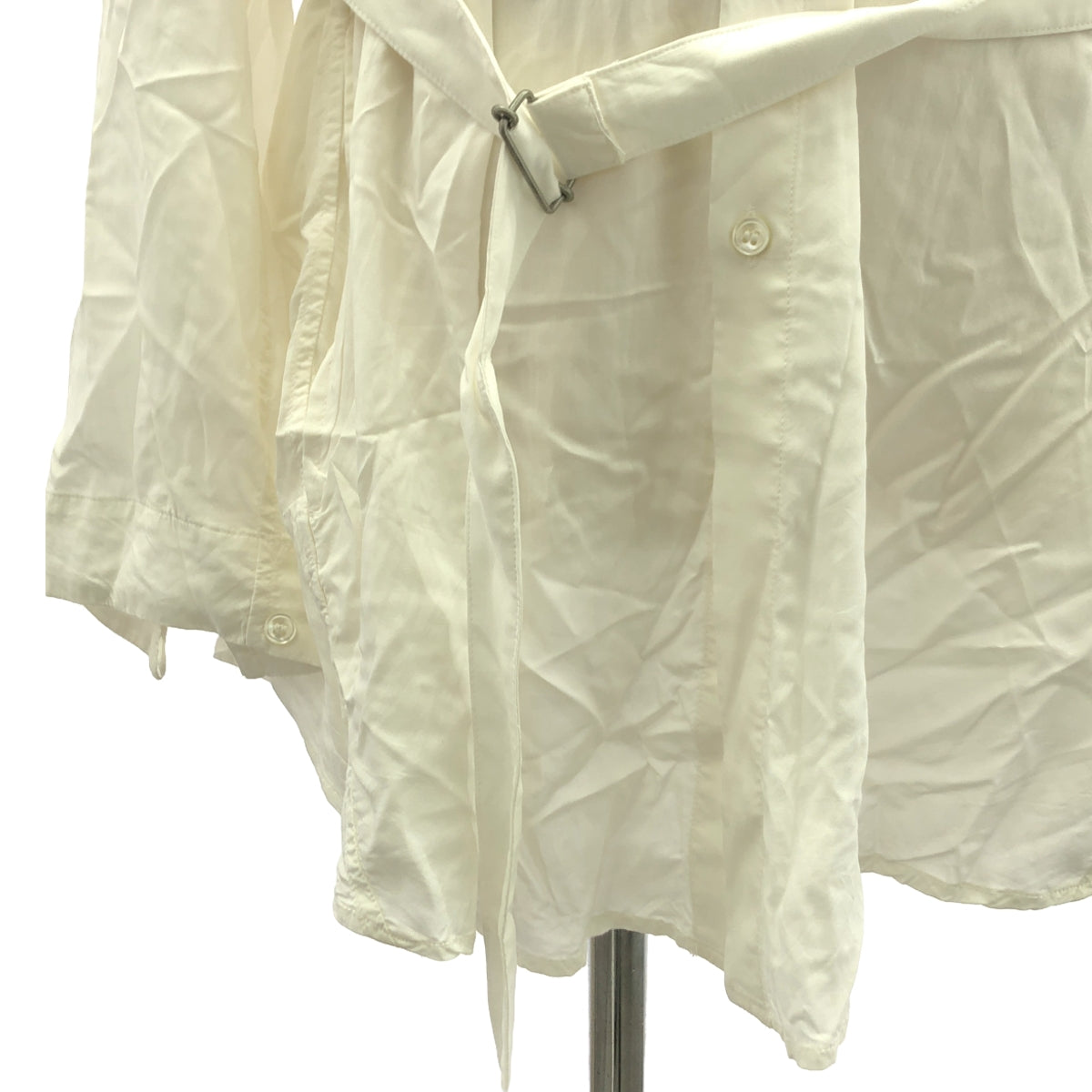 【美品】 01u10 / ゼロイチユーイチゼロ | 円環 レーヨン シャツ | F | ホワイト | レディース