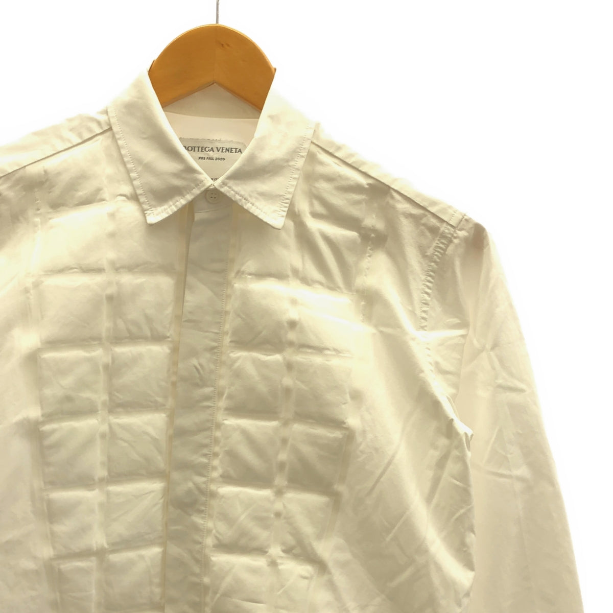 BOTTEGA VENETA / 보테가베네타 | 실크 패널 패딩 셔츠 | 36 | 화이트 | 여성
