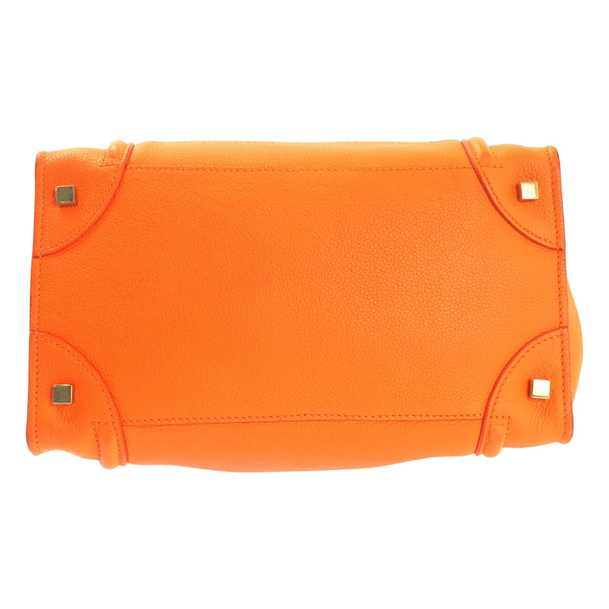 【美品】  CELINE / セリーヌ | フィービー期 ラゲージ ミニショッパー レザー トートバッグ | オレンジ | レディース