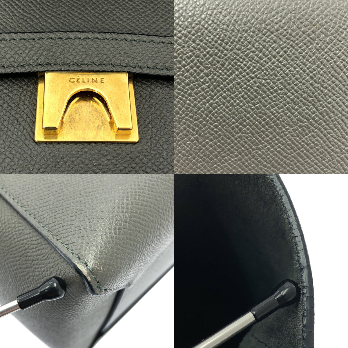 【미품】 CELINE / 셀린느 | MICRO BELT BAG / 2way 숄더 포함 마이크로 벨트 핸드백 | 회색 | 여성