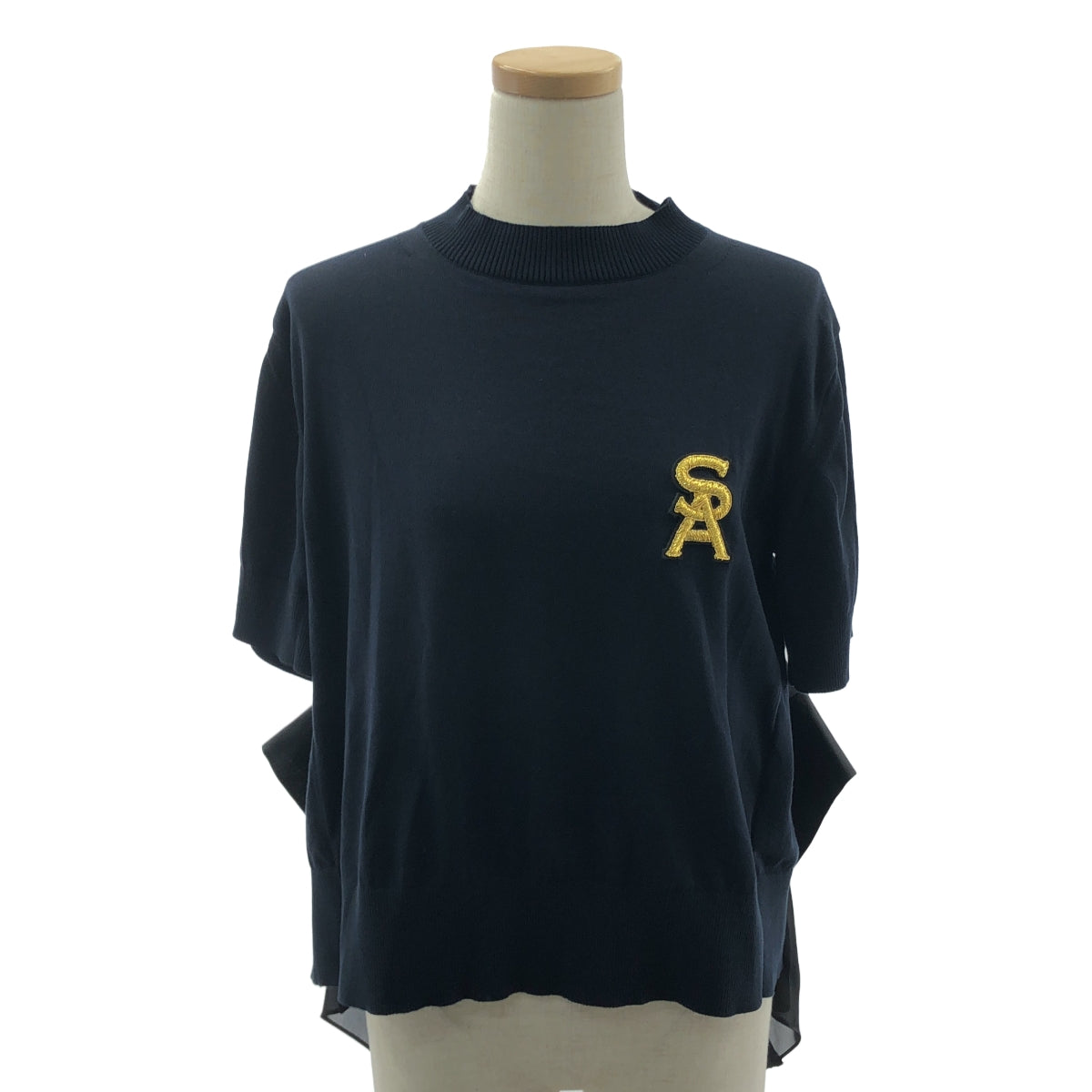 新品　今期　sacai Emblem Knit Pullover ネイビー Emblem Knit Pullover | sacai Official Store サカイ オフィシャル