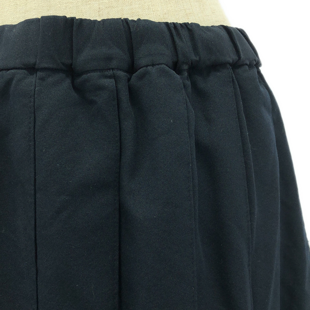 COMME des GARCONS COMME des GARCONS / コムコム | ポリエステル 製品染め ドローストリング ボリューム スカート | S | ダークネイビー | レディース