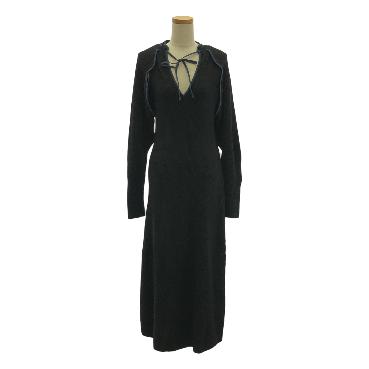 TAN / タン | DOGLEG SLEEVES LONG ONEPIECE ニット ワンピース | F | レディース