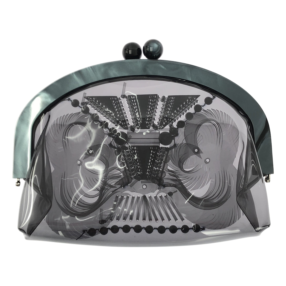 美品】 Mame Kurogouchi / マメクロゴウチ | がま口 クリア クラッチ