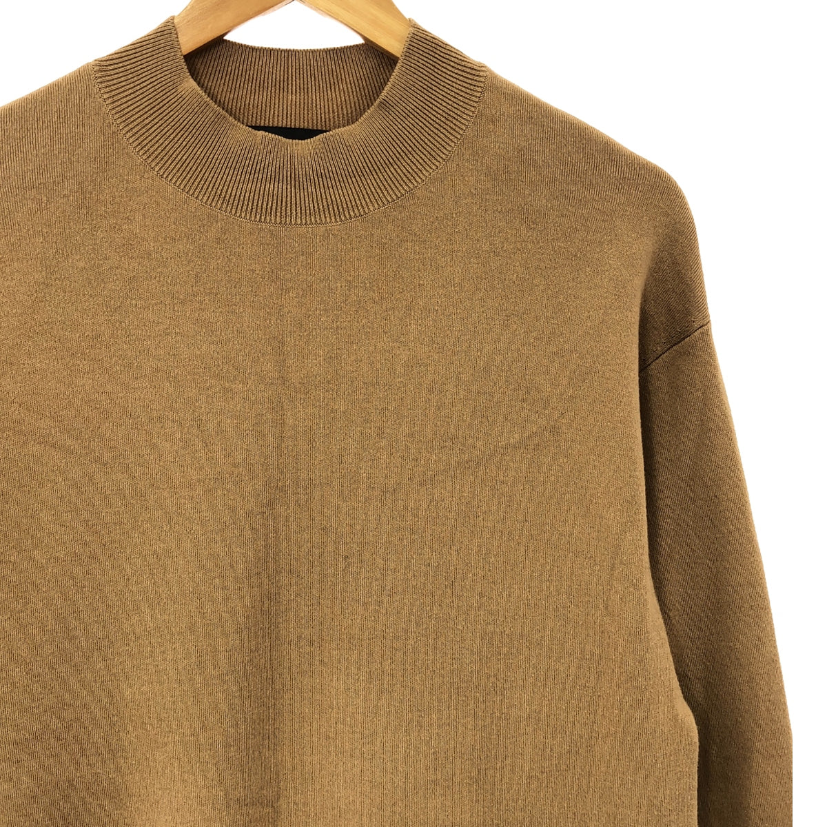 CABaN / キャバン | コットンカシミヤ スリット ハイネックワンピース | M | ブラウン | レディース