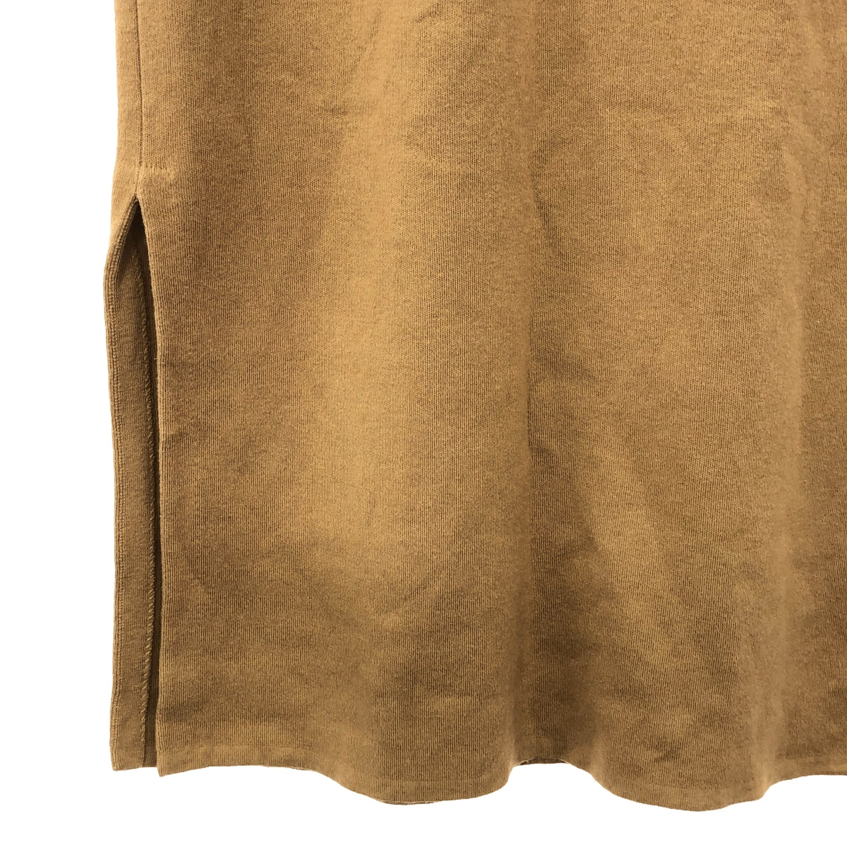 CABaN / キャバン | コットンカシミヤ スリット ハイネックワンピース | M | ブラウン | レディース