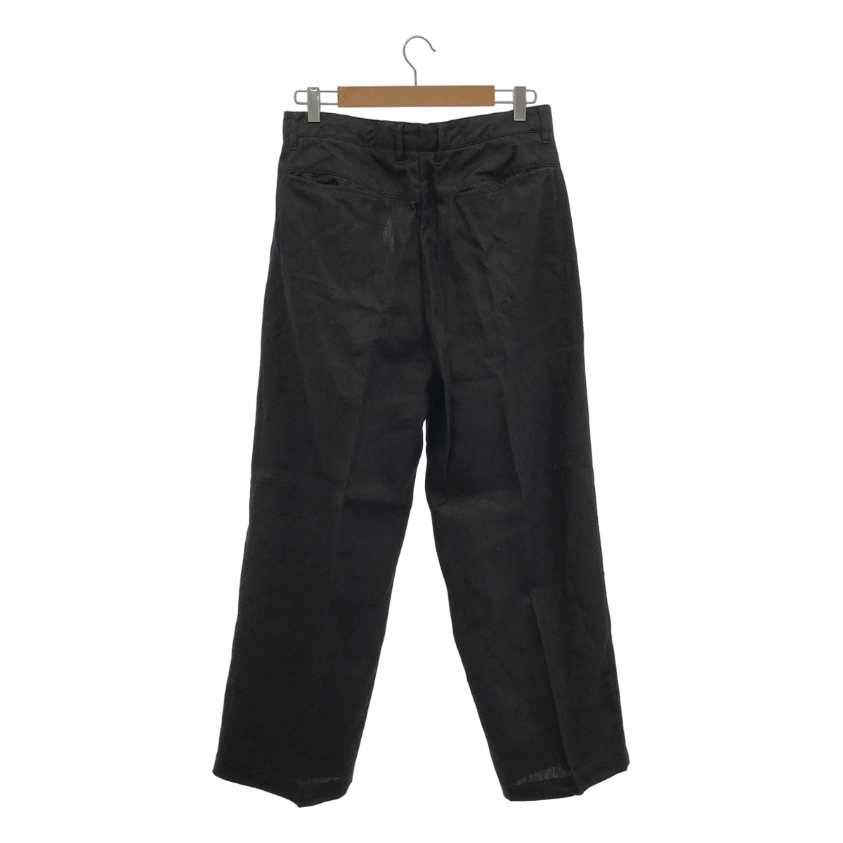 FARAH / 파라 | One-tuck Wide Tapered Pants / 린넨 와이드 슬랙스 팬츠 | 32 | 블랙 | 맨즈