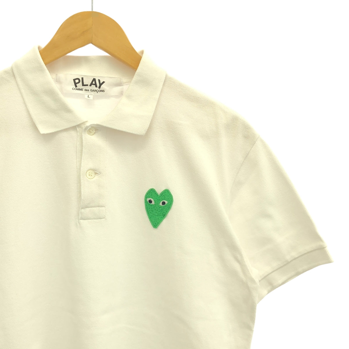 PLAY COMME des GARCONS | Heart patch pique polo shirt | L | Men's