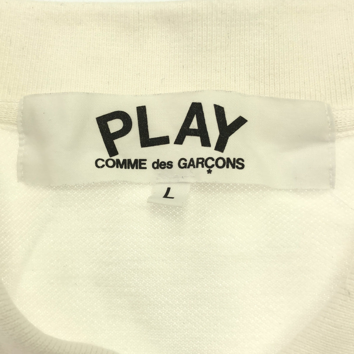 PLAY COMME des GARCONS | Heart patch pique polo shirt | L | Men's