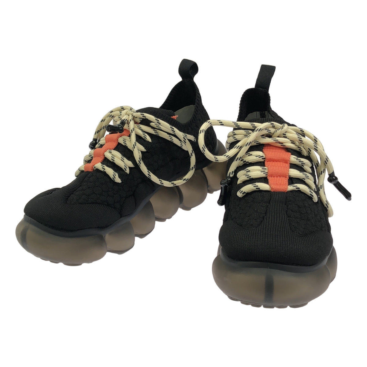 【美品】 JEWELRY / ジュエリー | × BERNHARD WILLHELM / BUBBLE SUFACE TRAINER / レースアップ スニーカー | 25.5 | ブラック | レディース