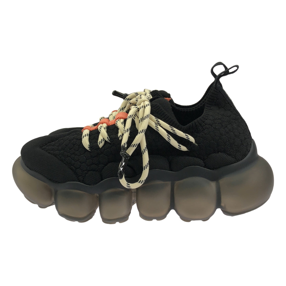 【美品】 JEWELRY / ジュエリー | × BERNHARD WILLHELM / BUBBLE SUFACE TRAINER / レースアップ スニーカー | 25.5 | ブラック | レディース