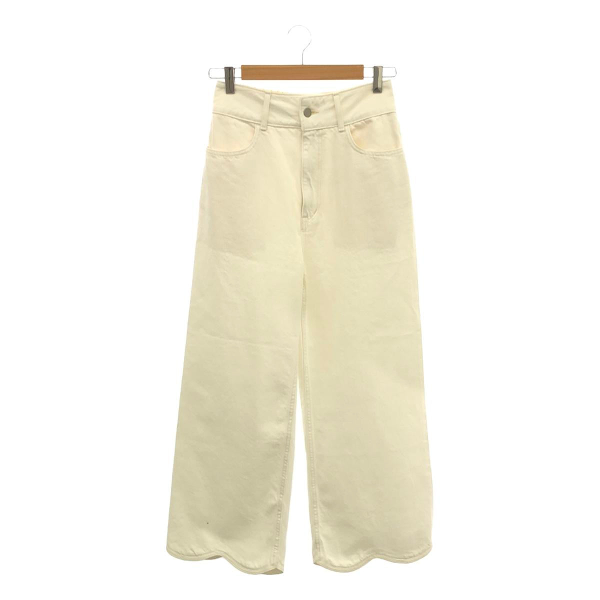 【美品】 R.H.VINTAGE / ロンハーマンヴィンテージ | 2023SS | Scallop Denim スカラップ デニムパンツ | S | ホワイト | レディース