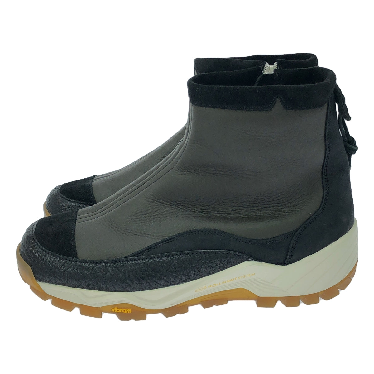 【美品】 OUR LEGACY / アワーレガシー | YETI / イエティ / レザー サイドジップ ボア スニーカー ブーツ / Vibramソール | 43 | ブラック | メンズ