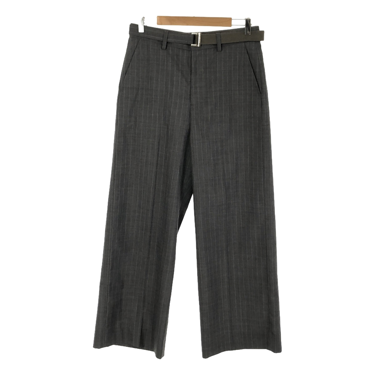 sacai / サカイ | 2024SS | Chalk Stripe Pants / ベルテッド ワイド 