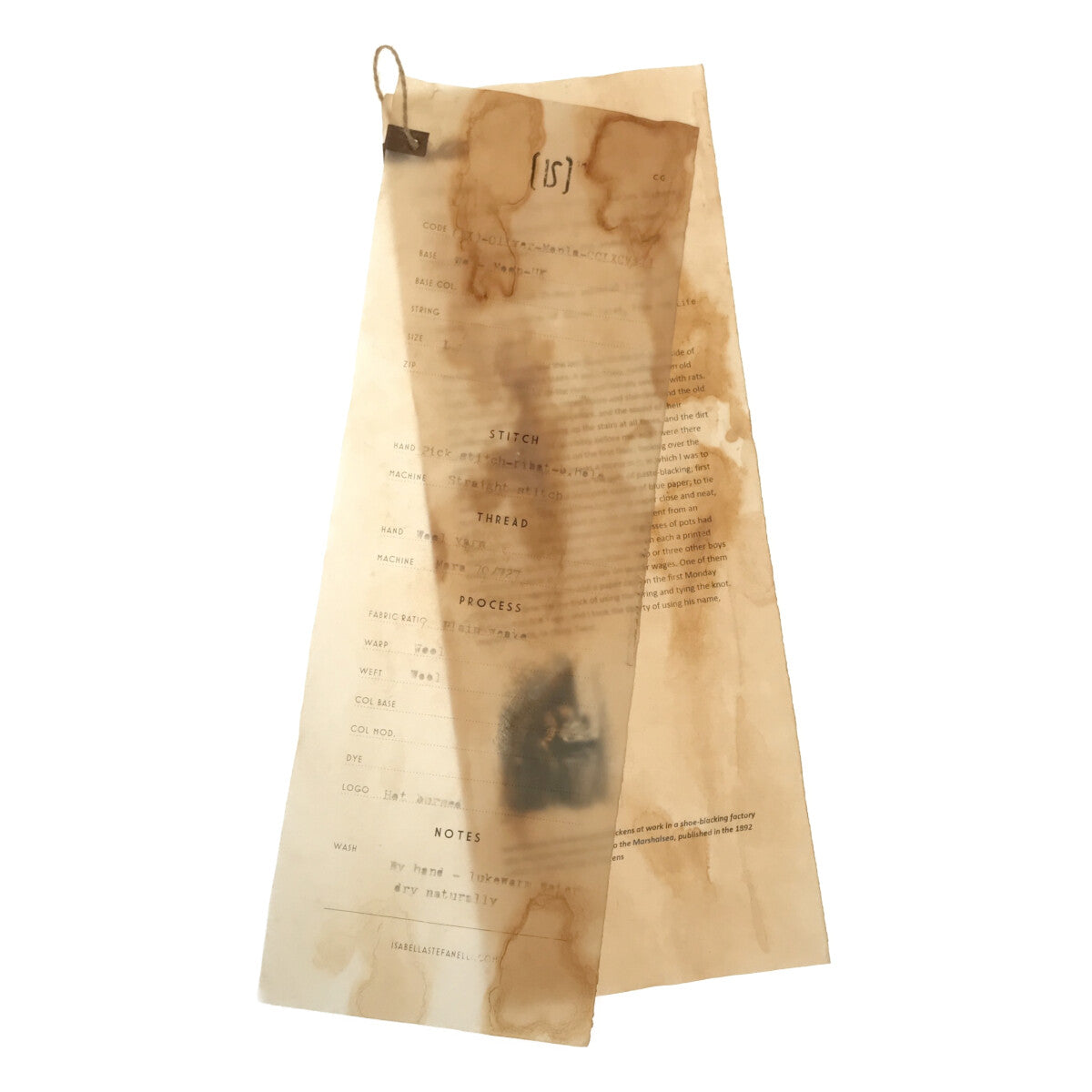 【신품】 ISABELLA STEFANELLI / 이사벨라 스테파넬리 | Oliver Moon Tweed 바지 | L | 브라운