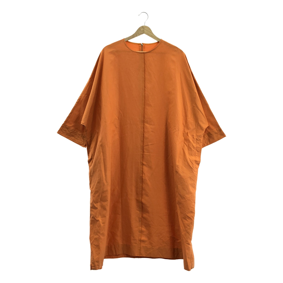 PLAIN PEOPLE | 絲棉圓領洋裝 | F碼 | 橘色 | 女款