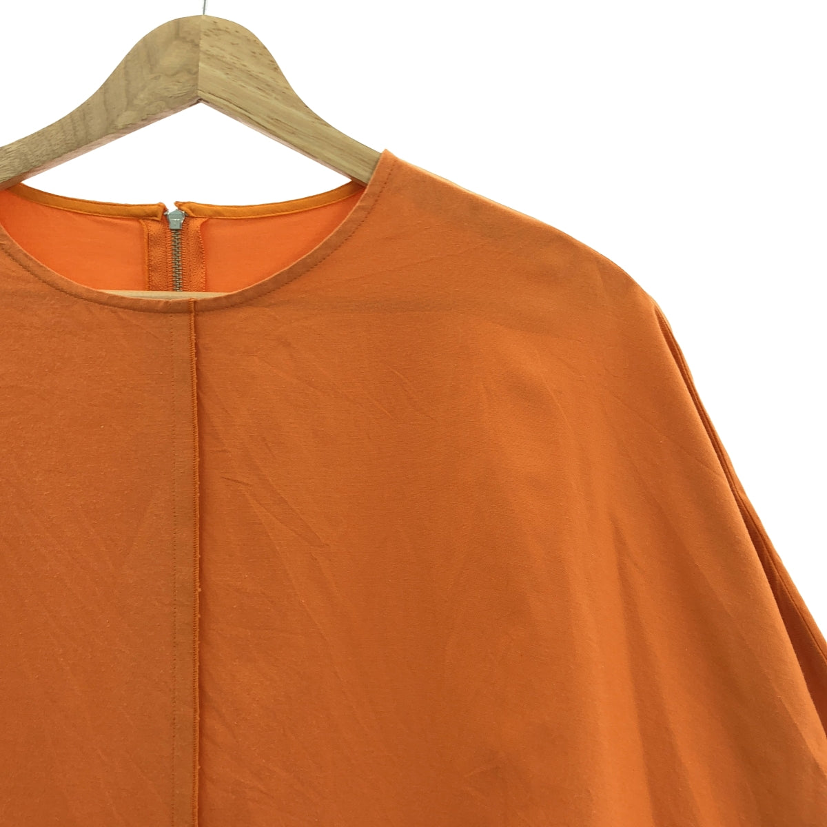 PLAIN PEOPLE | 絲棉圓領洋裝 | F碼 | 橘色 | 女款
