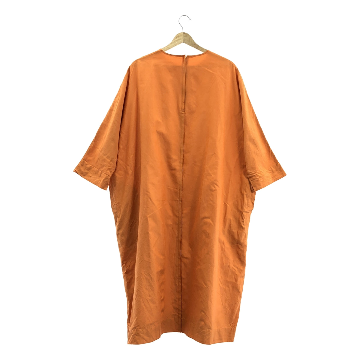 PLAIN PEOPLE | 絲棉圓領洋裝 | F碼 | 橘色 | 女款