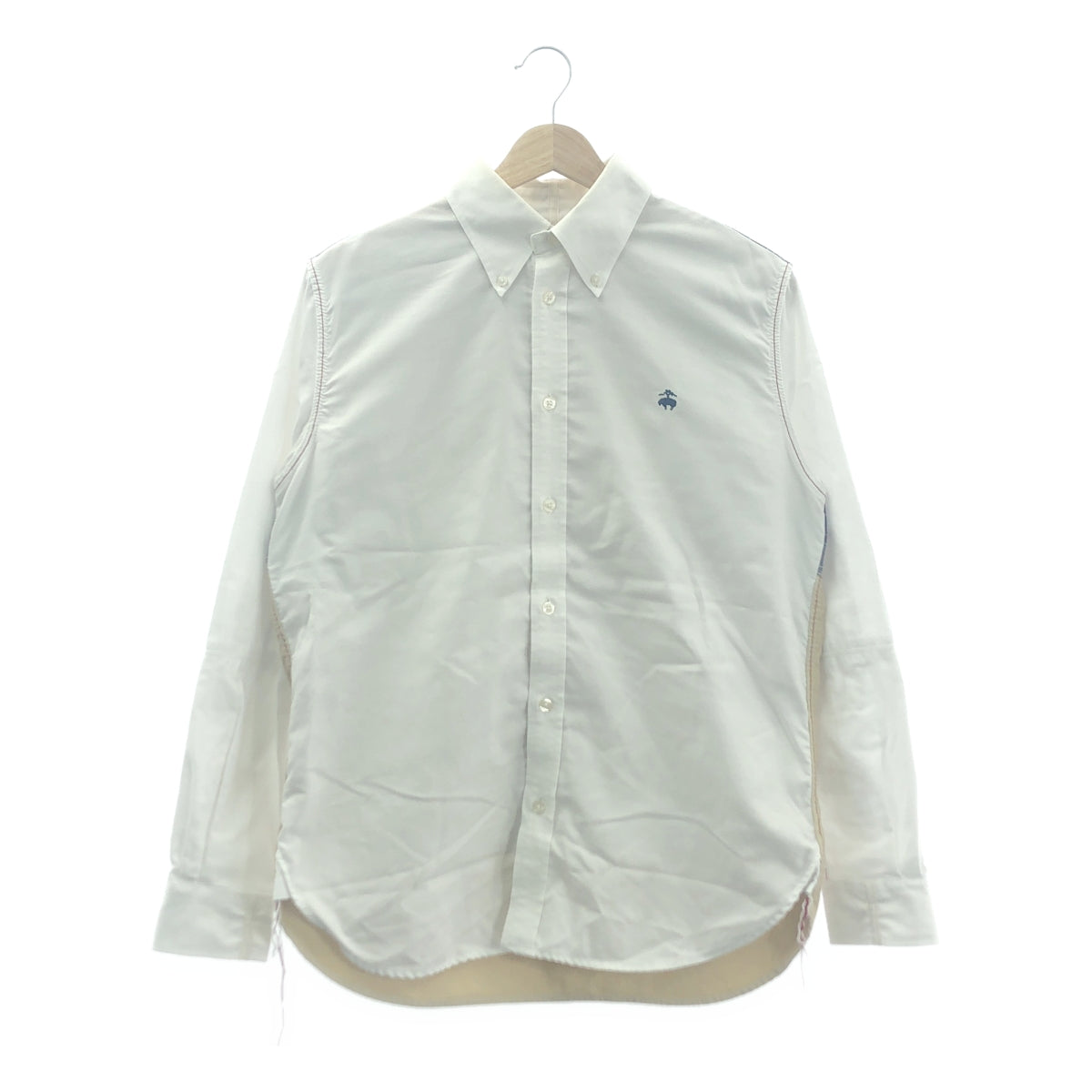 eye JUNYA WATANABE COMME des GARCONS MAN / アイジュンヤワタナベ マン | 2020AW | ×BROOKS BROTHERS ブルックスブラザーズ / 異素材切替 オックスフォード ボタンダウンシャツ | S | ホワイト / マルチカラー | メンズ