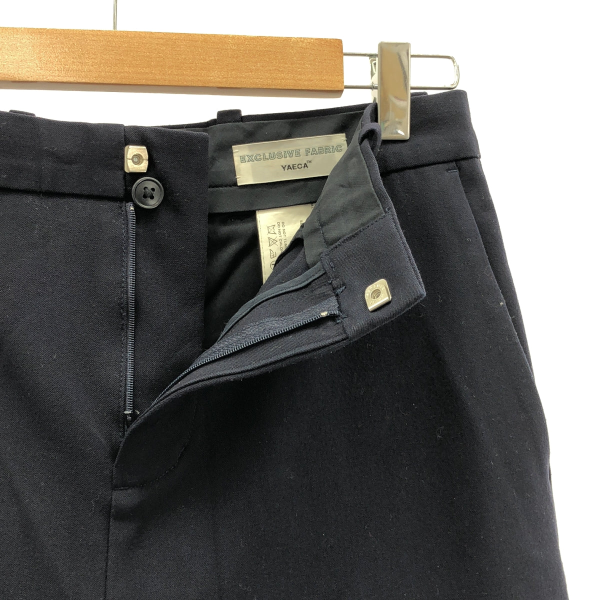 YAECA / 야에카 | 2WAY PANTS TAPERED 스트레치 크롭 테이퍼 팬츠 | M | 네이비 | 여성